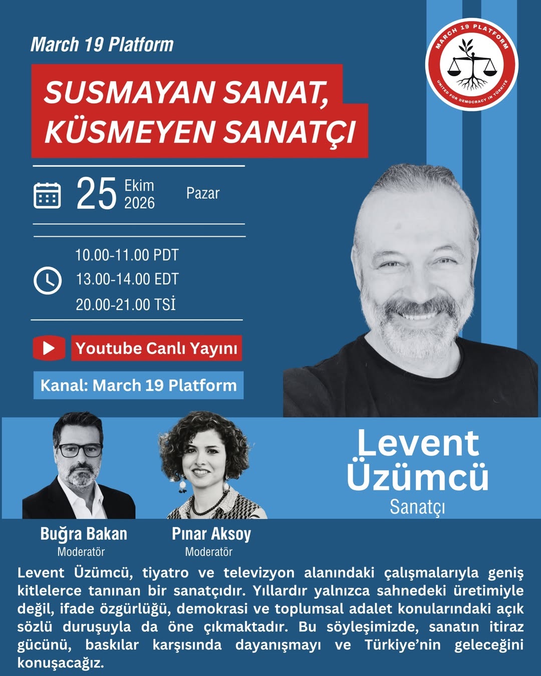 Susmayan Sanat, Küsmeyen Sanatçı - October 25, 2026