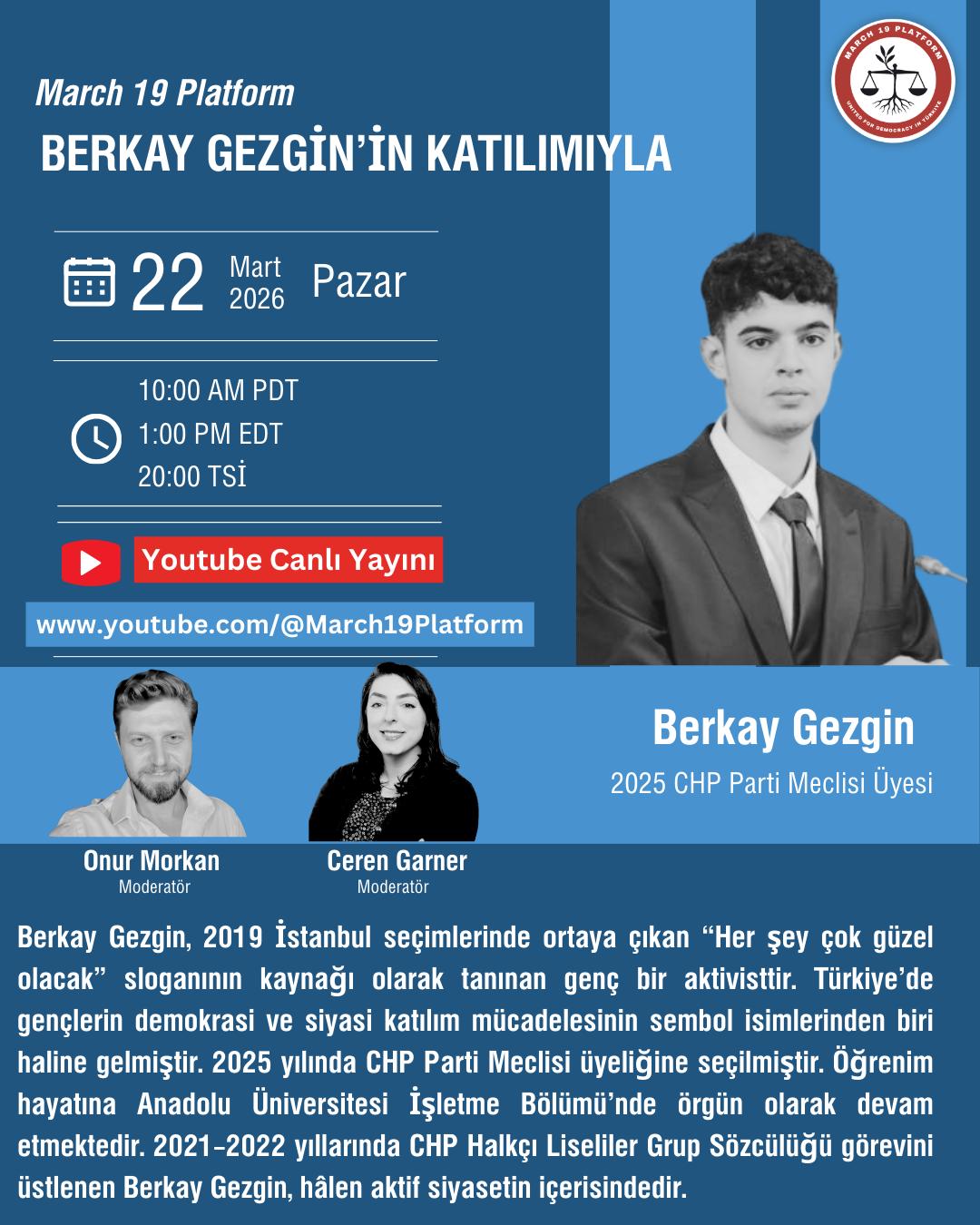 Berkay Gezgin - March 22, 2026