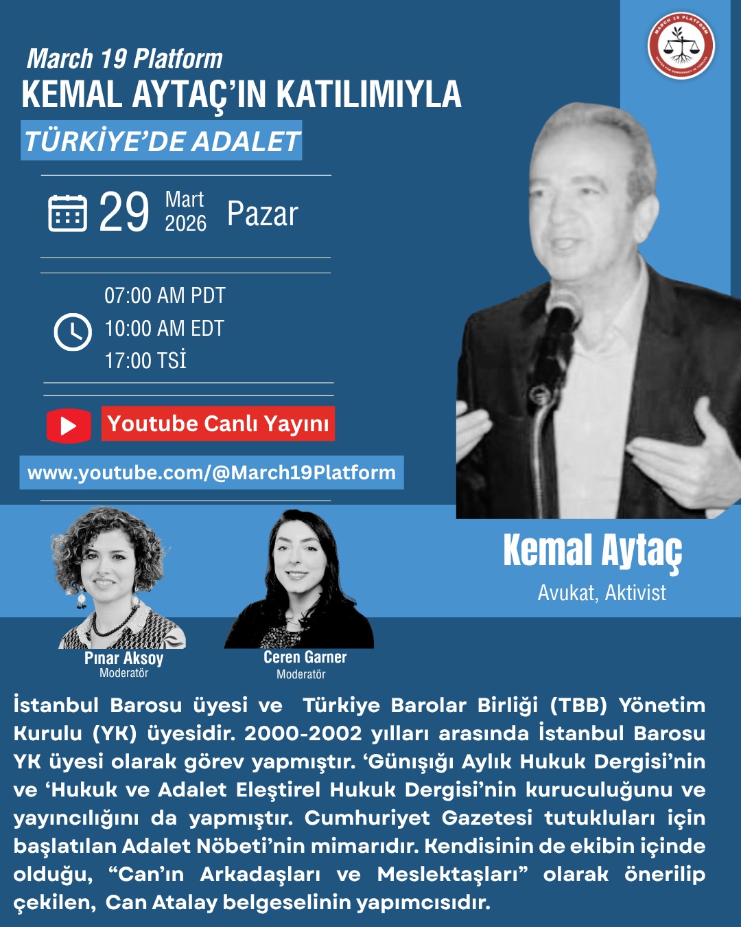 Kemal Aytaç - March 29, 2026