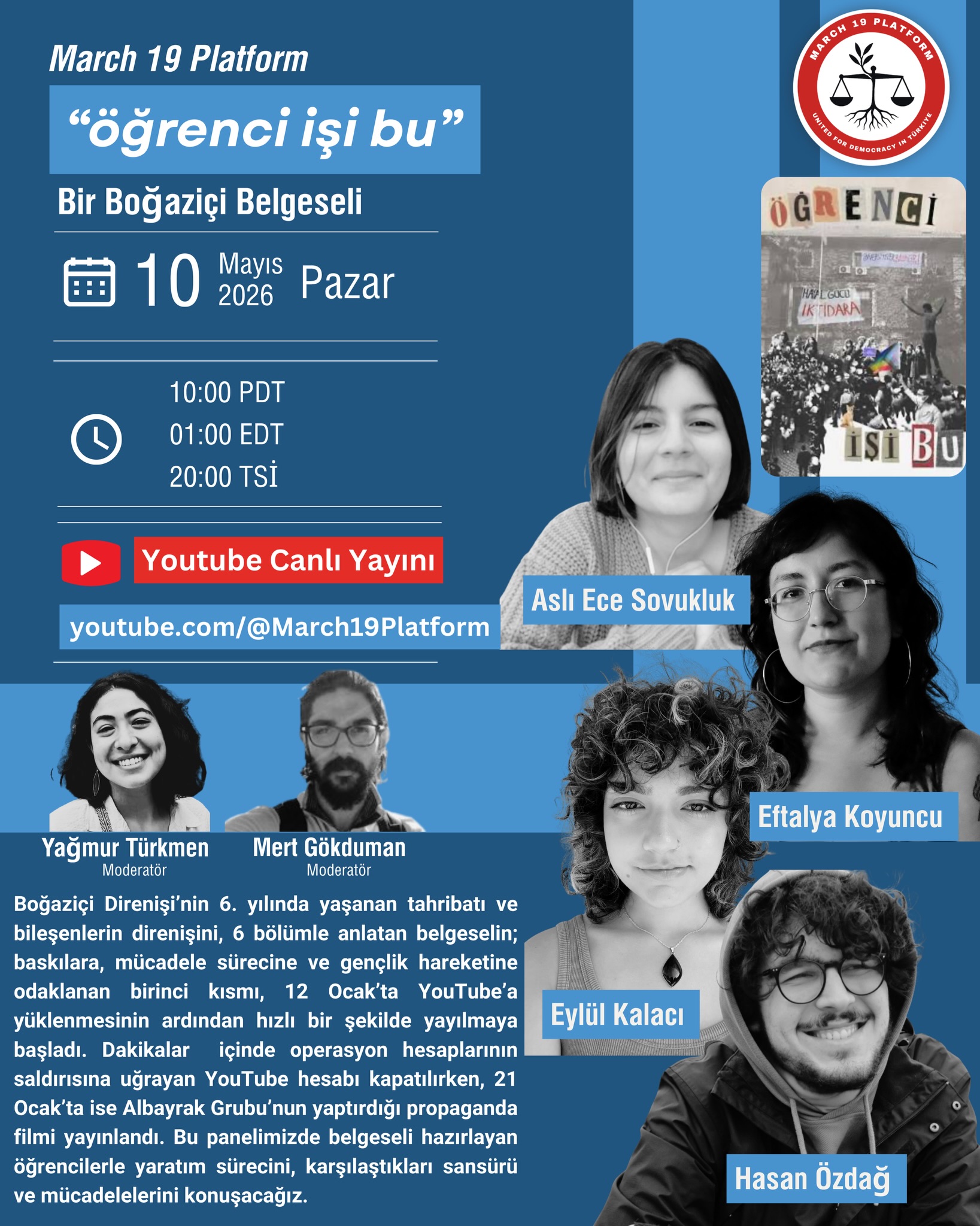 Öğrenci İşi Bu - Bir Boğaziçi Belgeseli - May 10, 2026